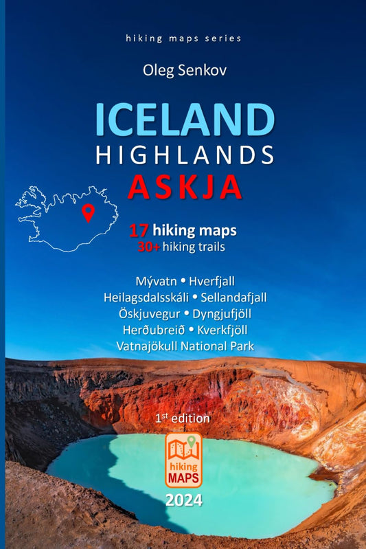 ICELAND, Highlands, Askja, hiking maps: for hikers, landscape photographers, nature lovers, digital nomads, travelers