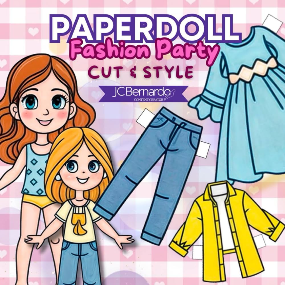 PaperDoll Fashion Party; Cut and Style: Enjoy fashion with "Paper Doll Fashion Party; Cut and Style" and have fun cutting out and dressing up the ... more than 100 outfits to match. (Paper Dolls) - 812