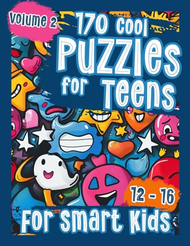 Puzzle Book for Teens 12-16: 170 Riddles with Logic Puzzles, Quizzes, Word Search, Cryptograms, Mazes, Crosswords & More for Smart Kids - 4680