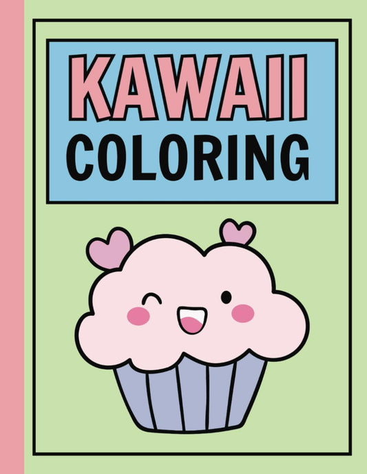 "Kawaii Delights"|50 Big & Bold Kawaii Cute Food Designs Coloring Book for Adults |Big & Bold| Easy Coloring Pages for Kids, Teens, Adults| Features a ... 8.5 x 11-inch| Simple designs for relaxation