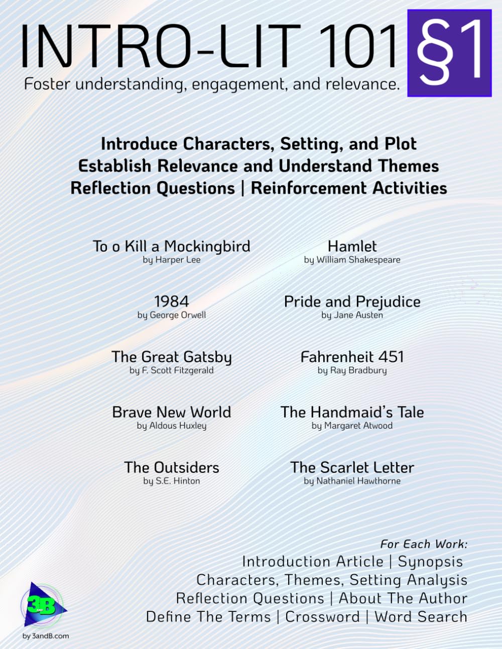 INTRO-LIT 101: Section 1 - Foster understanding, engagement, and relevance of great literature. (ELA for Middle and High School) - 5270