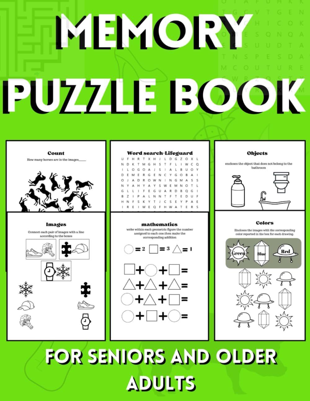 Memory puzzles book for seniors with dementia, activity book for older adults with dementia, alzheimer´s and memory loss: Large print puzzles and ... (Memory books for seniors with dementia) - 9489