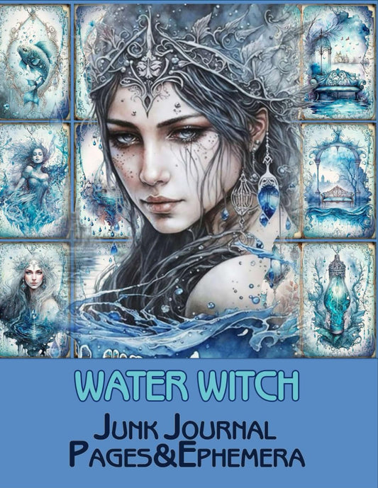Water witch Junk Journal Pages & Ephemera: for Scrapbooking, Collage and Paper Crafts, Art Journaling - 4888