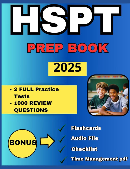 HSPT Prep Book: Master the Catholic High School Placement Test with Practice Questions, Expert Strategies and Comprehensive Reviews for Top Scores. Includes Exclusive Downloadable Content - 8970