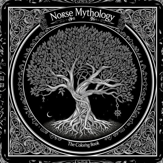 Norse Mythology The Coloring Book: 50 Designs of Gods, Goddesses, Vikings, and Creatures to Relax and Color - 6873