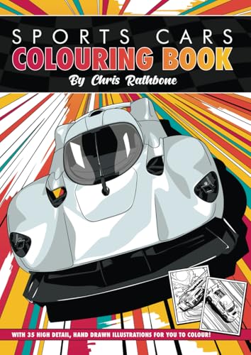 Sports Car Colouring Book: A Collection of 35 Highly Detailed, Hand Drawn Motorsport Images, for Adults, Kids and Car Enthusiasts of All Ages (Cars Colouring Books) - 5287