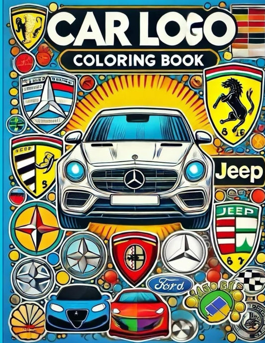 Car LOGO coloring book: A Fun and Creative Coloring book with Iconic Car Logos I 36 pictures of various car brands for kids and car lovers - 5513