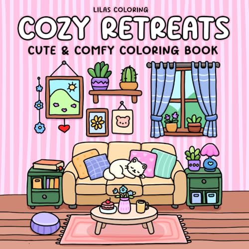 Cozy Retreats: Cute & Comfy Coloring Book for Adults Featuring Adorable Interiors and Relaxing Spaces - 39