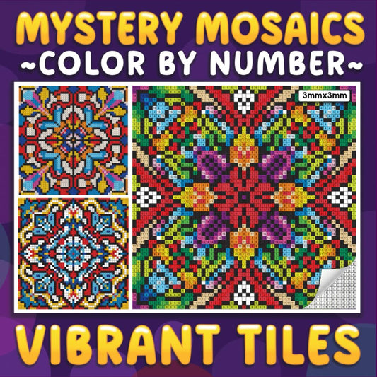 Mystery Mosaics Color By Number Vibrant Tiles: Pixel Art Coloring Book for Adults and Teens to Explore Dazzling Timeless Patterns - Color Quest for ... Relief (Mystery Mosaics Coloring Books) - 8535