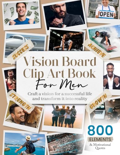 Vision Board Clip Art Book For Men - 4418