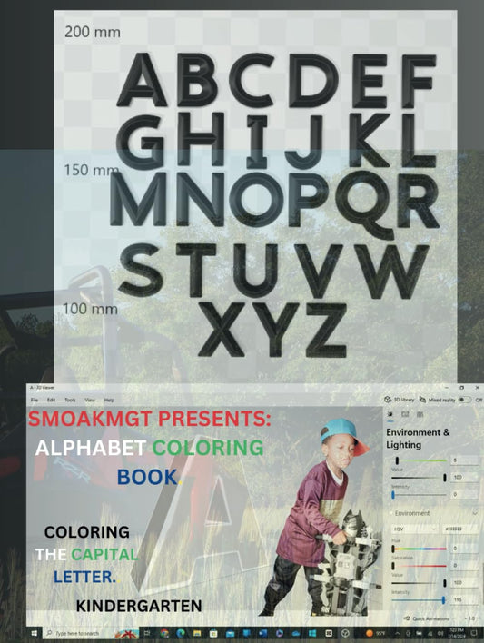 SMOAKMGT PRESENTS: ALPHABET COLORING BOOK: COLORING THE LETTER A: KINDERGARTEN (Blue Apple, Red Cherry Color-Ringo. Coloring Book For Kindergarten.) - 7975