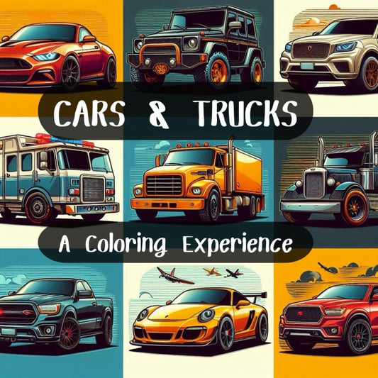 Cars & Trucks: A Coloring Experience - 1471
