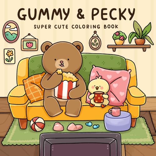 Gummy & Pecky: Super Cute Coloring Book for Adults and Teens about Besties and Their Heartwarming Adventures - 1945