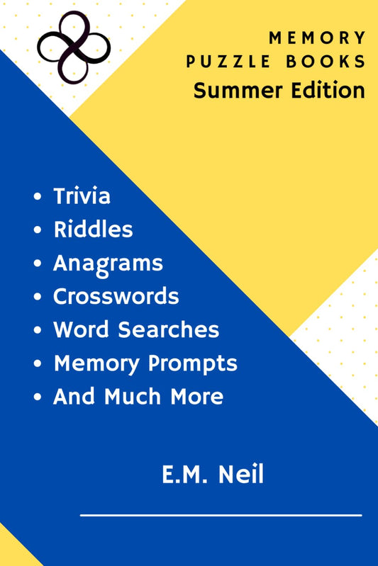 Memory Puzzle Book: Summer Edition: Crosswords, Word Search, Logic Puzzles & More for Mindful Fun