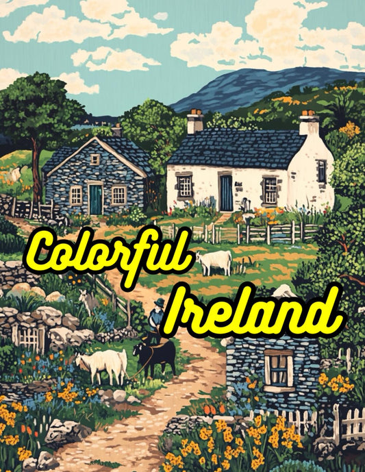 Colorful Ireland: Coloring Book for Adults - 3871