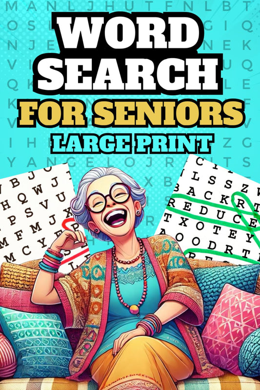 Retirement Gift for Woman : Large Print Word search for Seniors: WordSearch puzzle Book for Adults With BIG Letters : Christmas Birthday Funny Present ... Grandparents Older Parents Over 50 60 70 80 - 2207
