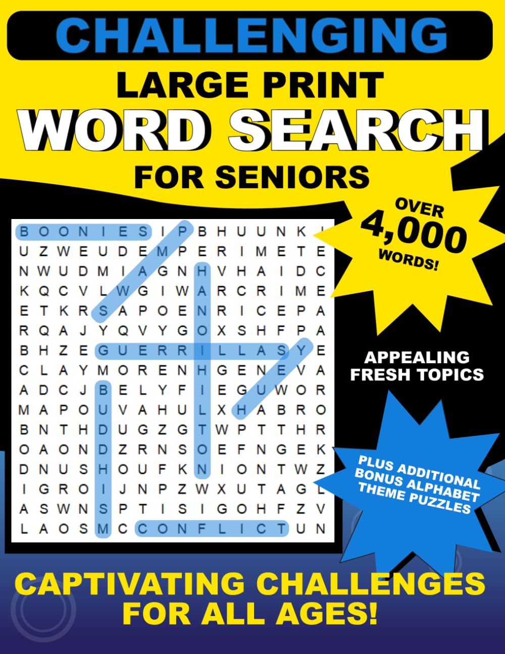 Engaging Large Print Word Search For Seniors