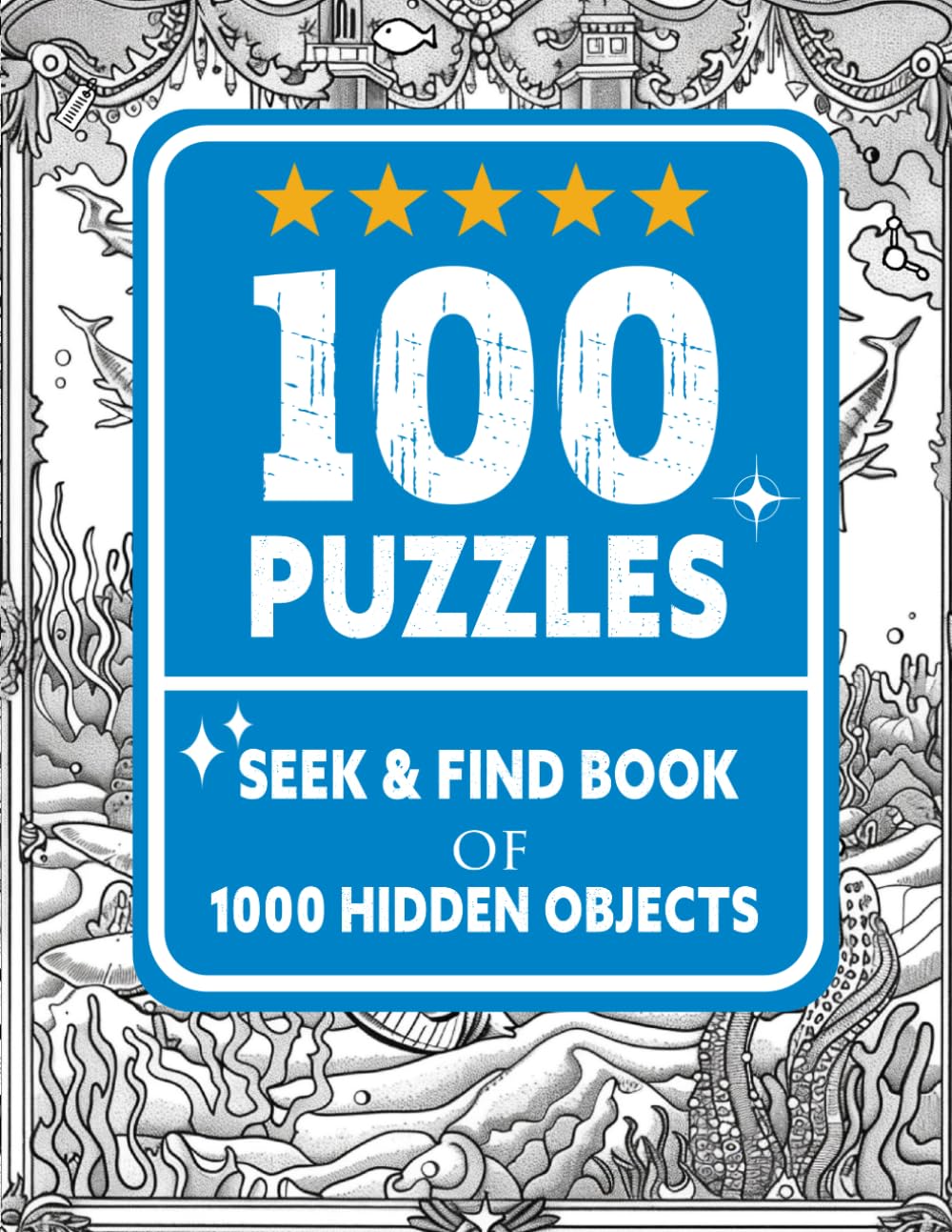 100 Puzzles Seek and Find Book: 1000 Hidden Objects - 3915