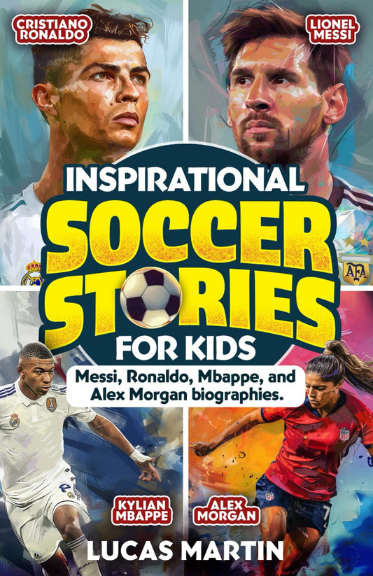 Inspirational Soccer Stories for Kids: Lionel Messi, Cristiano Ronaldo, Kylian Mbappe, and Alex Morgan biographies: Amazing Life Lessons to Foster ... and Resilience (Soccer Books For Kids) - 4650