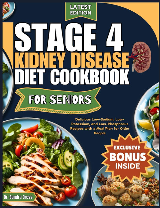 STAGE 4 KIDNEY DISEASE DIET COOKBOOK FOR SENIORS: Delicious Low-Sodium, Low-Potassium, and Low-Phosphorus Recipes with a Meal Plan for Older People ... Senior Solutions for Stages 4 & 3) - 4524