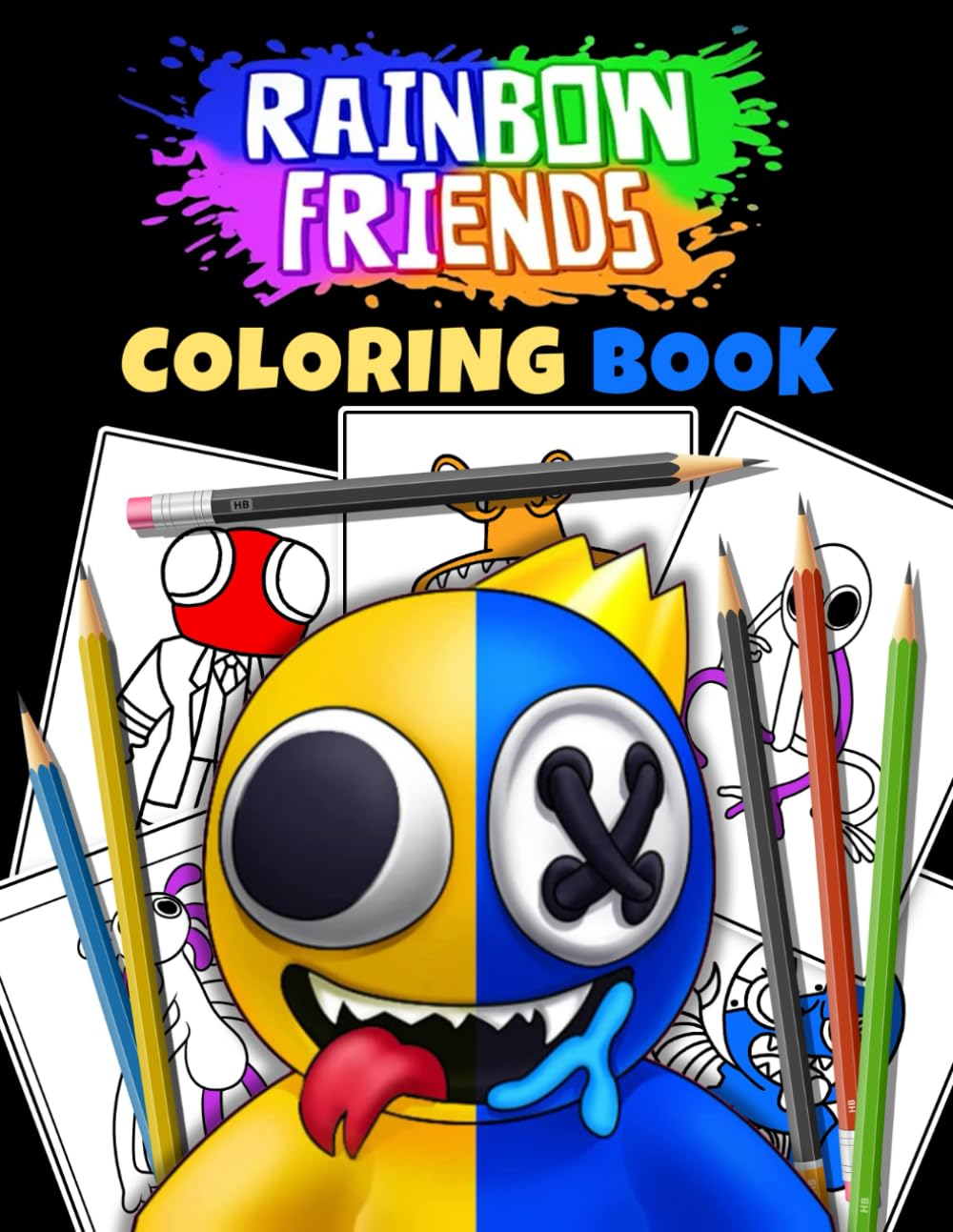 A Rainbow coloring book: 2024 Edition with All Unique Characters For Girls, Boys, Kids, Teens Ages 6-8, 9-12.