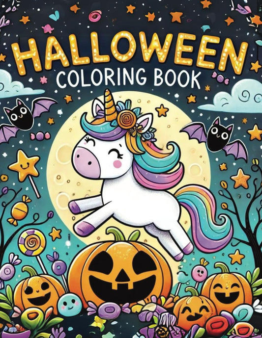 Halloween Unicorn Coloring Book: Discover a World of Magical Unicorns and Spooky Fun—Perfect for Little Artists This Halloween!
