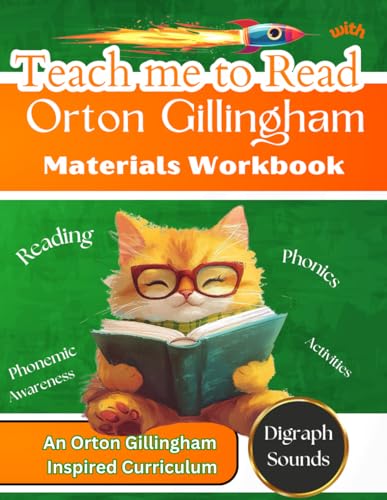 Teach me to Read with Orton Gillingham Materials Workbook: Reading, Phonemic Awareness, and Phonics Activities for Digraph Sounds (Orton Gillingham Phonics Curriculum) - 1151