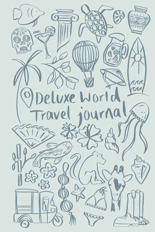 Deluxe World Travel Journal: Small Blue Cover - 9839