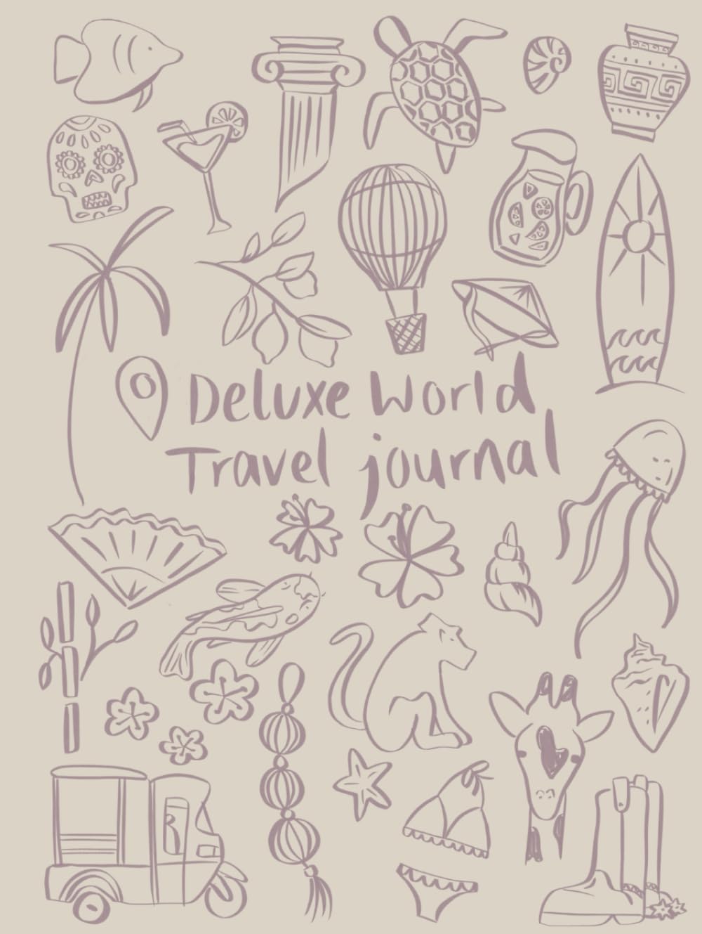 Deluxe World Travel Journal: Large Beige Cover - 9546