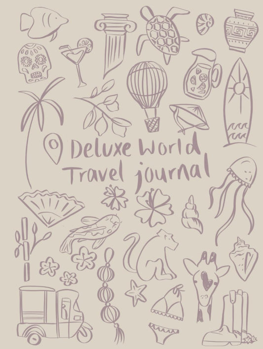 Deluxe World Travel Journal: Large Beige Cover - 9546