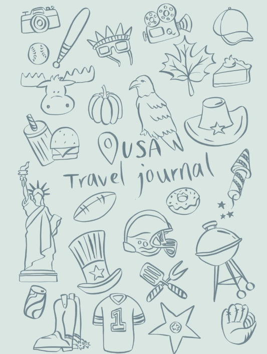 USA Travel Journal: Large Blue Cover - 1973