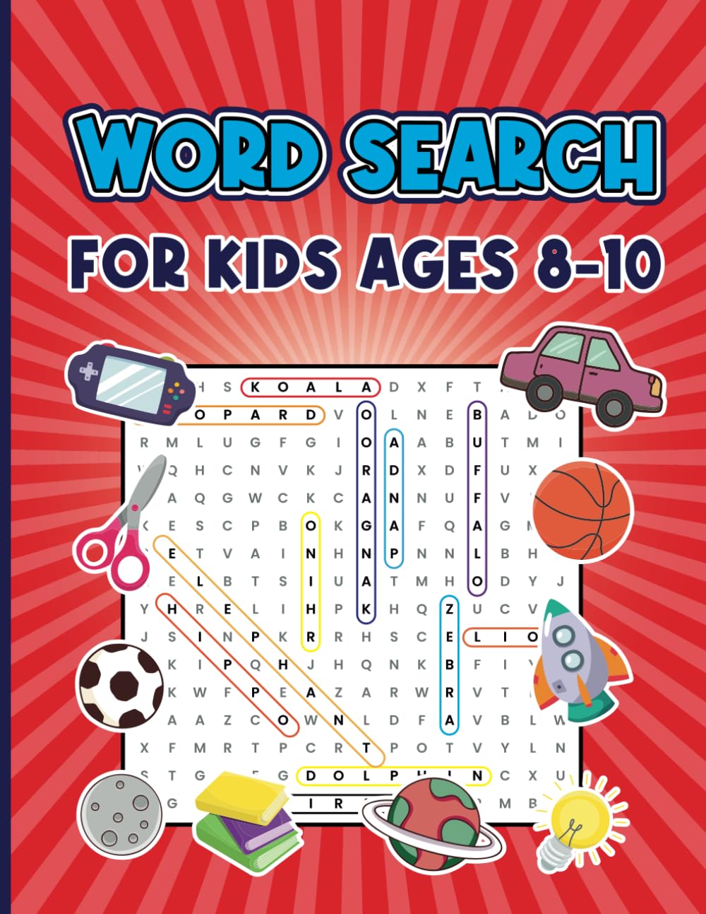 Wordsearch Book For Kids: Kids Puzzles Ages 8-10,100 Fun and Educational Word Search Puzzles to Boost Childrens Brain Power. - 6121