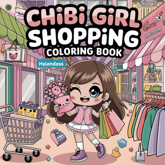 Chibi Girl Shopping Coloring Book: Bold and Easy Design Featuring Shopping Adventures with Kawaii Girls Perfect for Relaxation and Stress Relief, Ideal for Kids, Teens and Adults Who Love Chibi Art - 4569