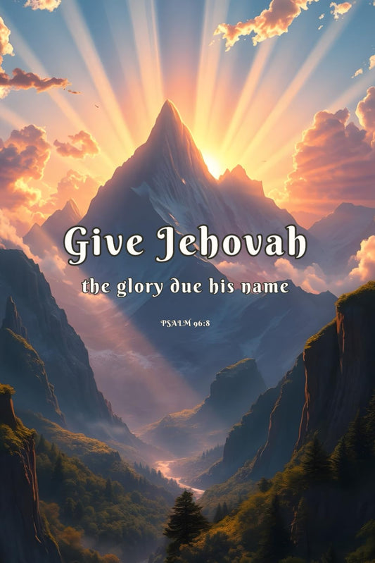 Give Jehovah the glory due his name Psalm 96:8: JW Year Text 2025 of Jehovah's Witnesses | Notebook for Assemblies Conventions and Meetings of Jehovah's Witnesses | Pioneer Gift Idea Journal 6x9 inch - 7273