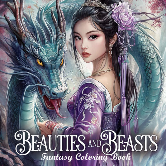 Beauties and Beasts Fantasy Coloring Book: Multi-Cultural Princesses, Mythical Creatures and Symbols from Around the World (Fantasy Coloring for Relaxation) - 8673