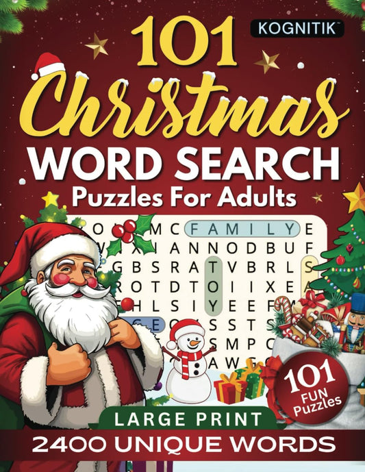 101 Christmas Word Search Puzzles for Adults by Kognitik - 3047