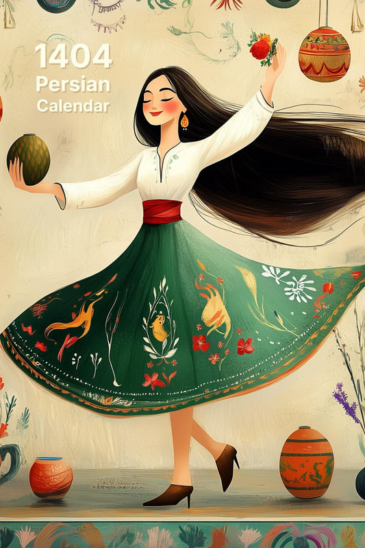 Persian Calendar 1404 (Taghvim Khorshidi) - Iranian Solar & Jalali Planner: 6x9 Inch Daily Journal | One Day Per Page | Includes Iran’s Official Holidays & National Observances - 123