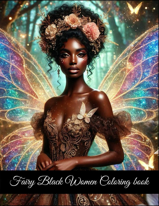 Fairy Black Women Coloring book: Celebrate Diversity and Magic with Stunning Fairy Designs Inspired by Black Beauty - 3067