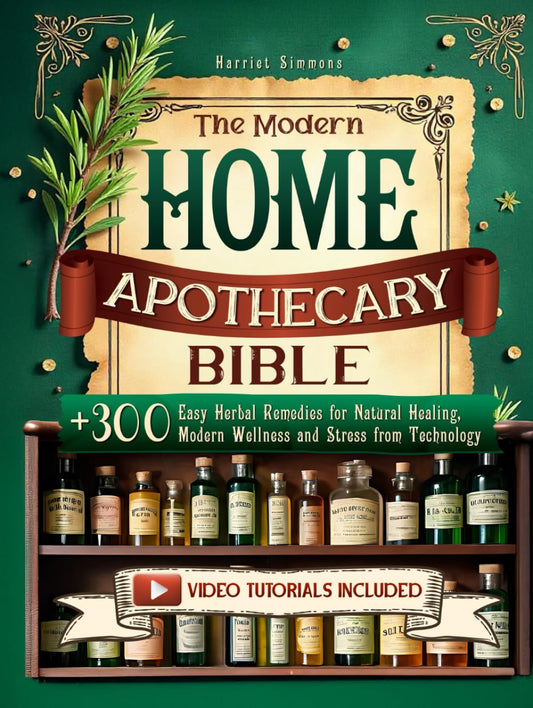 The Modern Home Apothecary Bible: 300+ Easy Herbal Remedies for Natural Healing, Modern Wellness and Stress from Technology - 6085