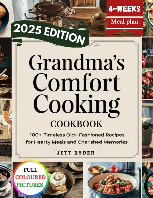 GRANDMA'S COMFORT COOKING COOKBOOK: 100+ Timeless Old-Fashioned Recipes for Hearty Meals and Cherished Memories - 5572