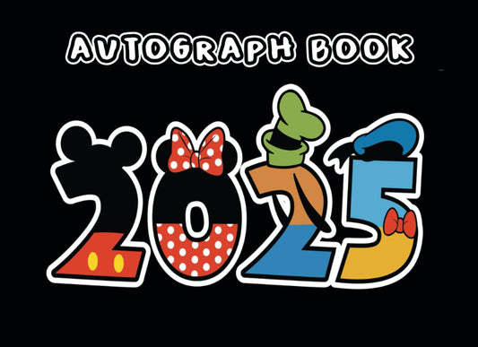 Autograph Book 2025: Signatures and Photo Memory Album From Theme Park For Kids, Girls & Boys - 85