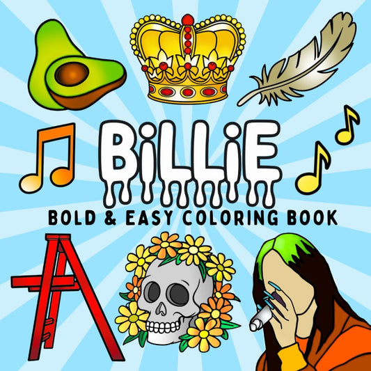 Billie: Bold and Easy Coloring Book for Adults and Teens, Bold and Easy Designs for Relaxation Featuring Cute illustrations (Bold & Easy Coloring) (Fan coloring) - 99