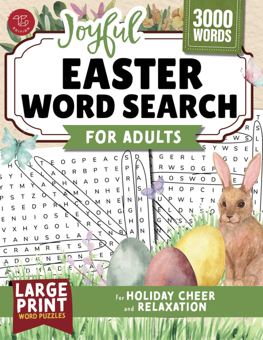 Joyful Easter Word Search for Adults: Large Print Word Puzzles for Holiday Cheer and Relaxation (Word Find Books For Adults) - 1886