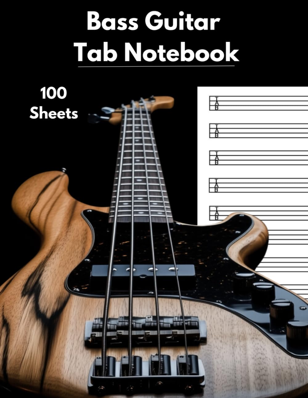 Bass Tab Notebook: 100 tab sheets: Capture Grooves, Riffs & Musical Ideas - 7201
