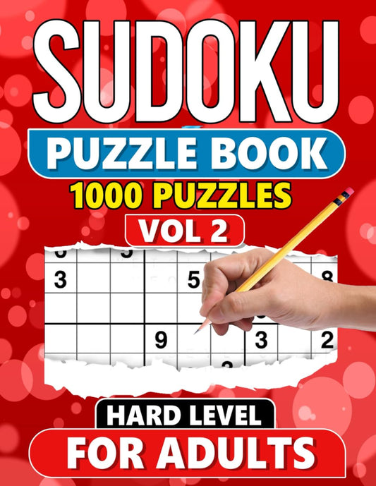 Sudoku Puzzle Book for Adults: 1000 Hard Level Puzzles with Solutions - Vol 2 - 242