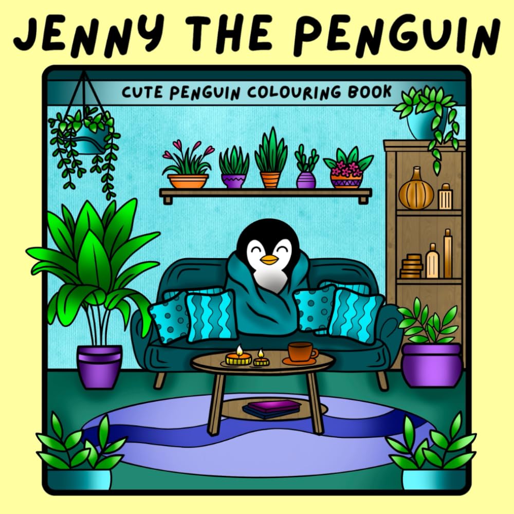 Jenny the penguin cute penguin colouring book - 9102