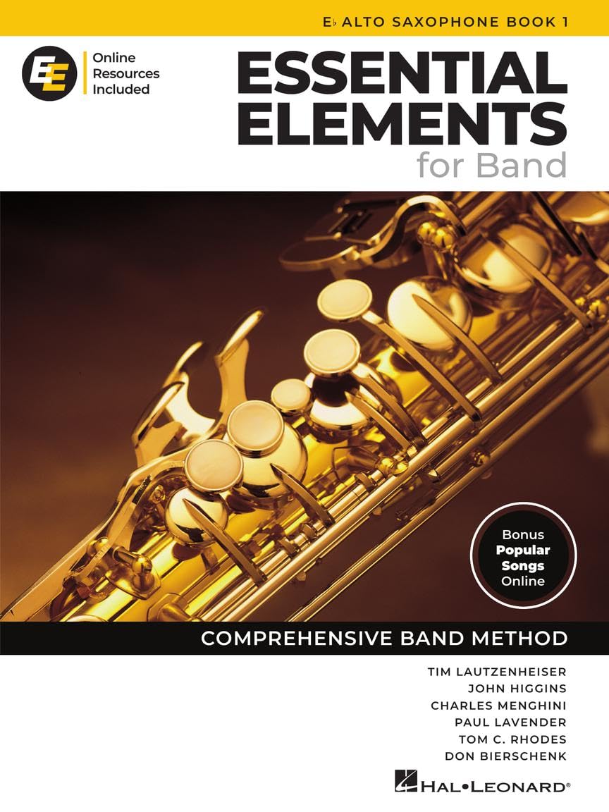 Essential Elements for Band Eb Alto Saxophone Book 1 with EEi Online Resources | Eb Alto Sax Method Songbook and Sheet Music with 250+Video Lessons and Updated Repertoire |Comprehensive Band Method