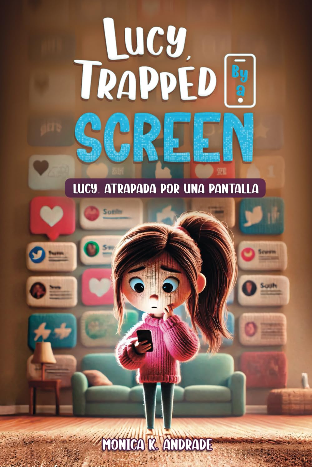 "Lucy Trapped By a Screen": "Lucy Atrapada Por Una Pantalla"