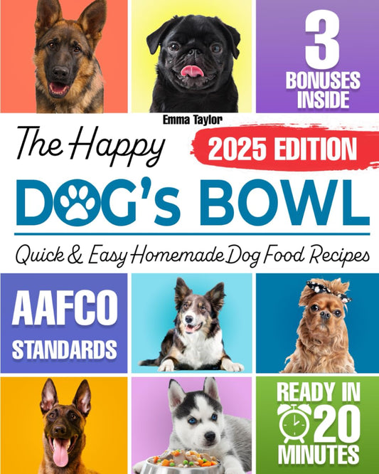 The Happy Dog's Bowl: The Quick & Easy Homemade Dog Food Recipes That Meet AAFCO Standards to Keep Your Dog Healthy, Happy, and Thriving Every Day in Just 20 Minutes a Day! - 804