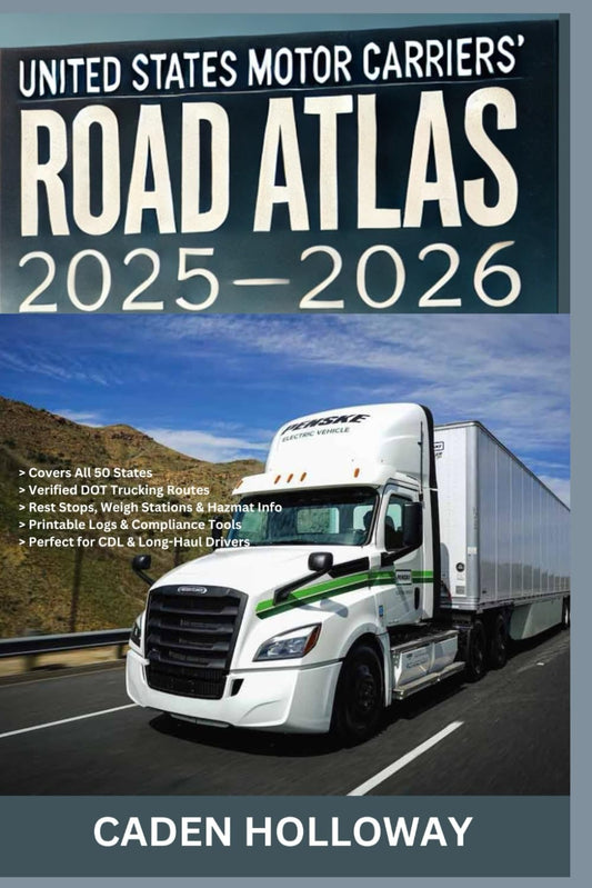 UNITED STATES MOTOR CARRIERS’ ROAD ATLAS 2025–2026: Official State-by-State Trucking Routes, DOT Rules, Weigh Stations, Rest Stops, Hazmat Guidance & Route Tools for Safe Long-Haul Driving - 8209